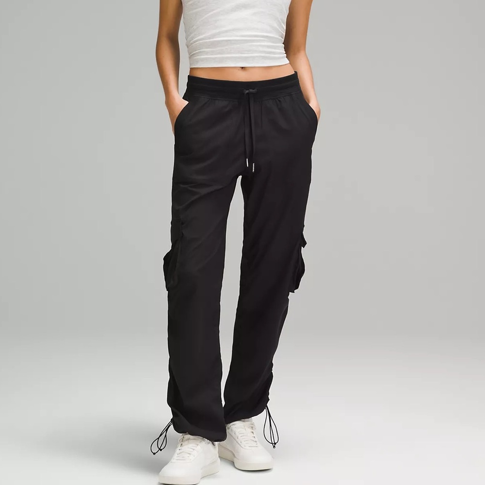 Lululemon Athletica Dance Studio Relaxed-Fit Mid-Rise Cargo Pant Black